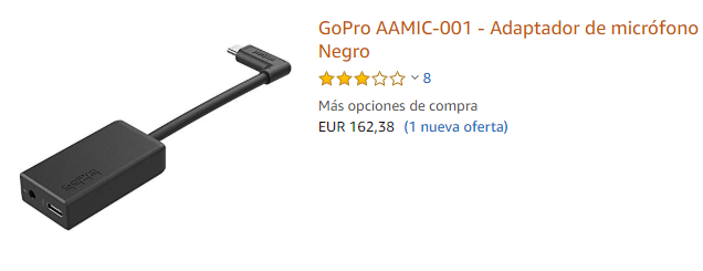 precio amazon adaptador microfono gopro