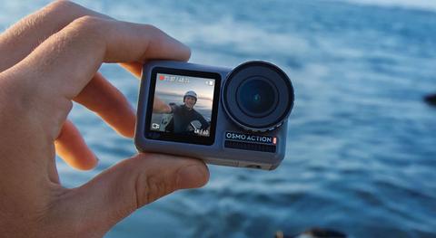 dji osmo action pantalla delantera