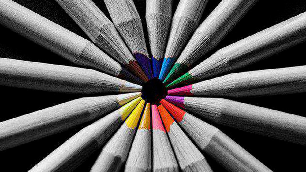 colores negro y blanco