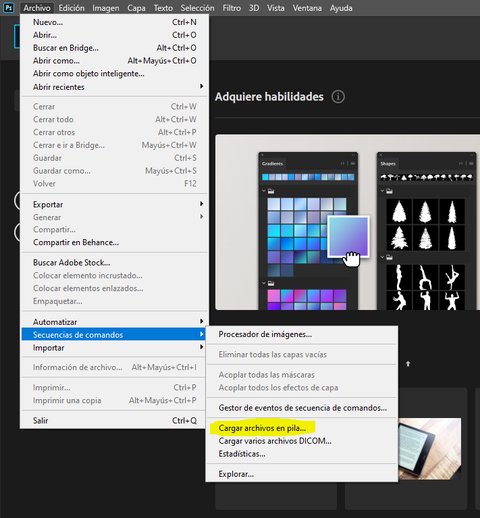 como hacer gif photoshop paso 1