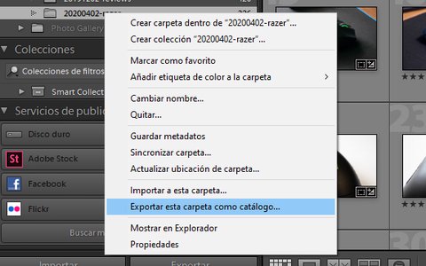 como mover fotografias lightroom portatil a ordenador sobremesa