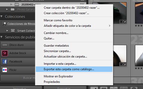 como mover fotografias lightroom portatil a ordenador sobremesa