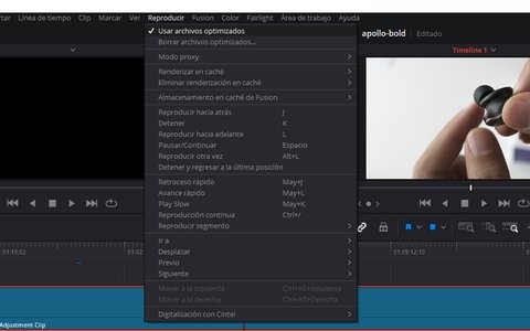 acelerar davinci resolve activar optimizados