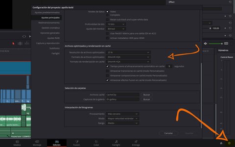 acelerar davinci resolve archivos optimizados