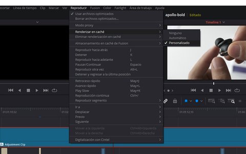 acelerar davinci resolve cache