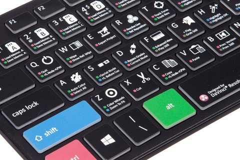 davinci resolve lista atajos teclado