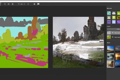 nvidia canvas crea imagenes fotorealistas de garabatos