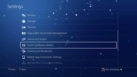 actualizar playstation 4 system