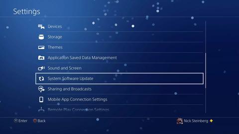 actualizar playstation 4 system