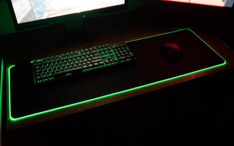 razer goliathus extended chroma iluminacion verde