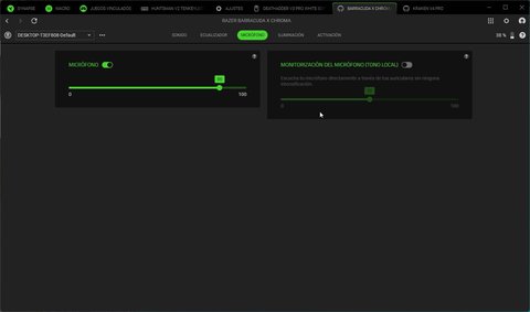 razer barracuda x chroma synapse microfono