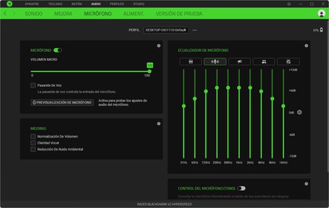 razer blackshark v2 hyperspeed synapse microfono