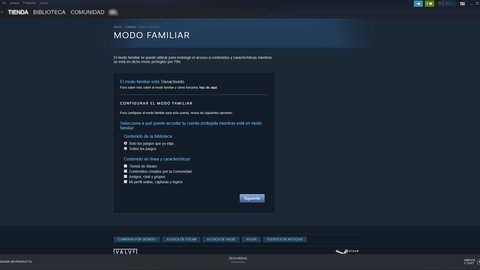 ¿ cómo compartir los juegos de steam mediante el modo familiar?