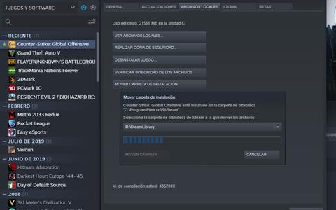 como mover juegos steam a otra carpeta sin volver a bajarlos