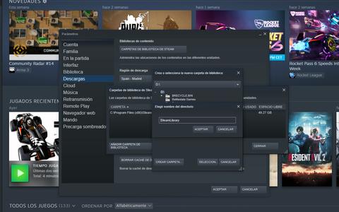 como mover juegos steam de un disco a otro
