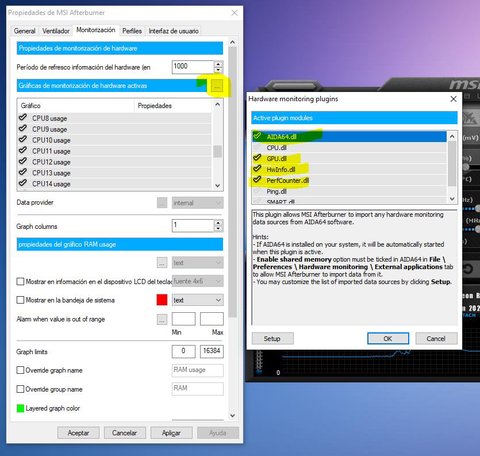 configurar afterburner monitorizacion 2
