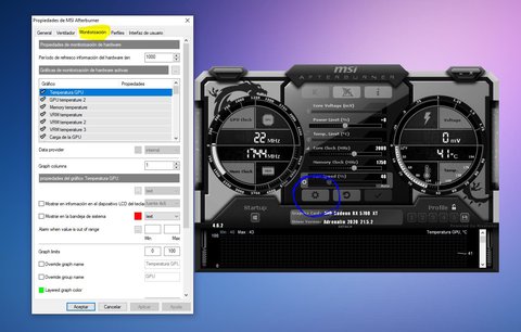 configurar afterburner monitorizacion
