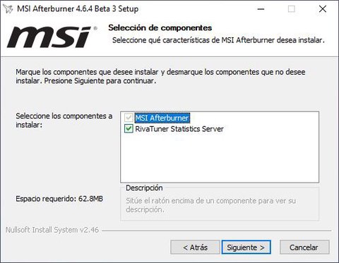 instalar afterburner monitorizacion