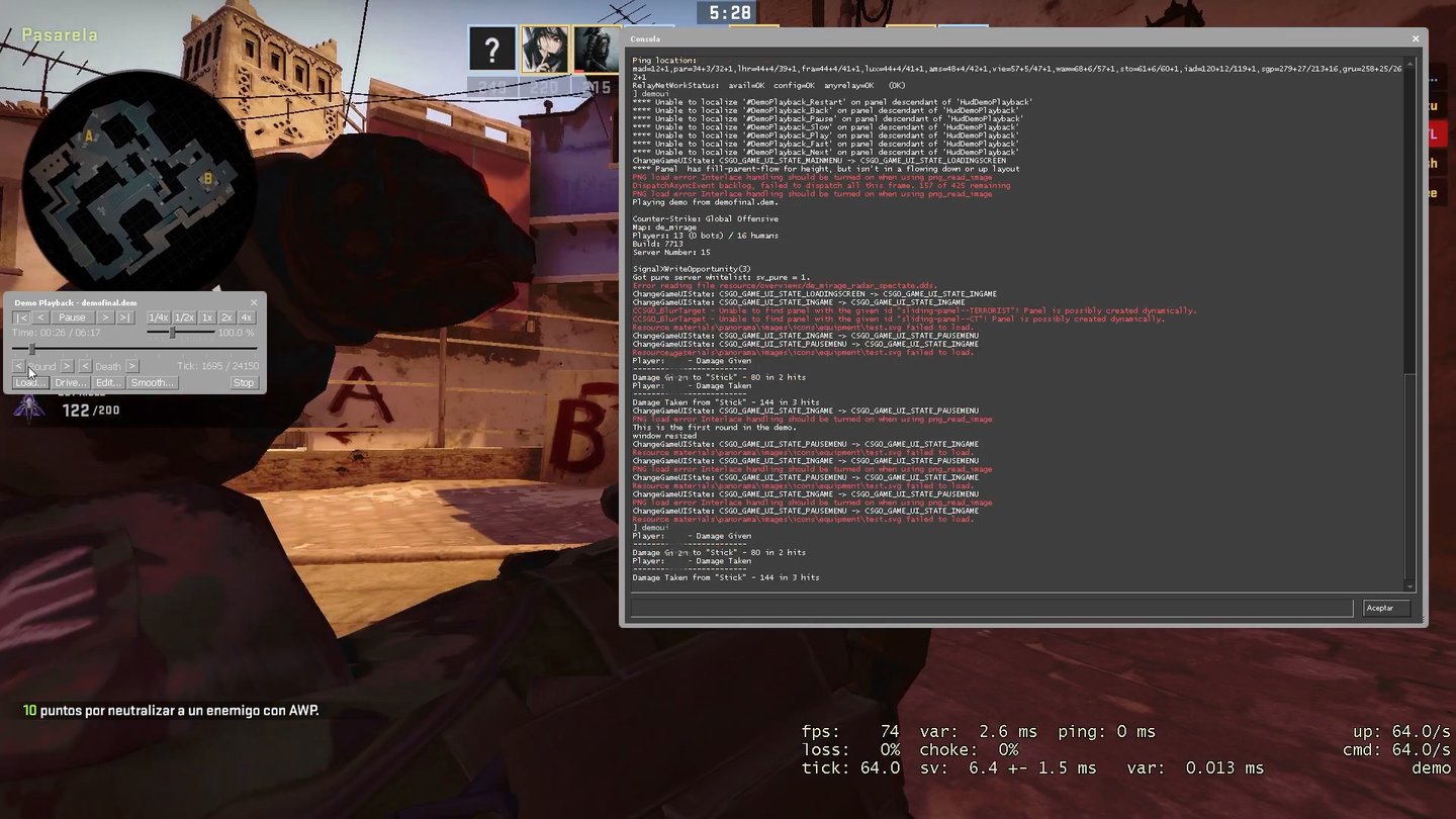 como ver demo csgo