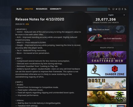 c s g o actualización 4/10/2020 por fin se nerfea la s g553