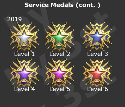 medallas servicio especial csgo 2019