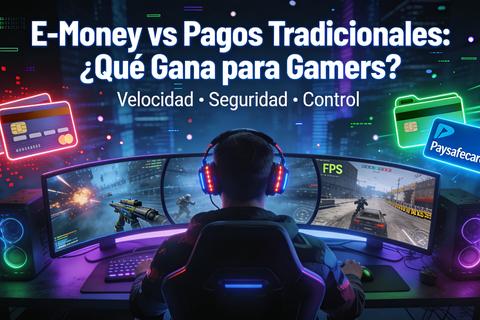 e money vs pagos tradicionales gamers