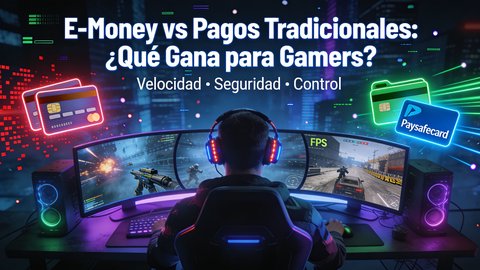 e money vs pagos tradicionales gamers