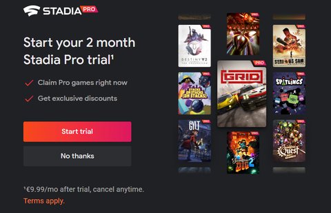 google stadia gratis