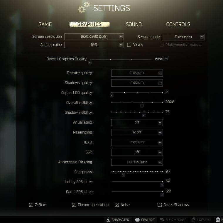 mejorar rendimiento escape from tarkov