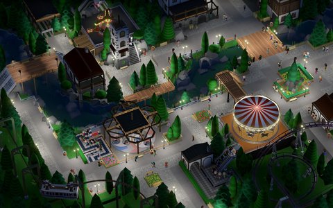 parkitect parque noche