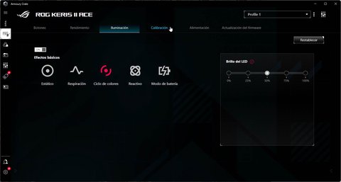 asus rog keris ii ace armoury crate iluminacion