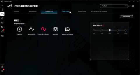 asus rog keris ii ace armoury crate iluminacion