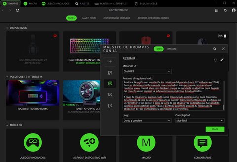 razer basilisk mobile ia