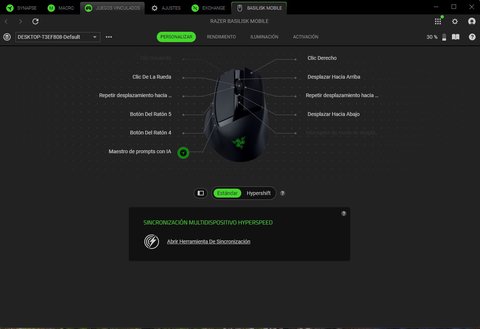 razer basilisk mobile synapse botones