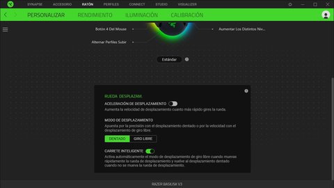 razer basilisk v3 synapse giro scroll