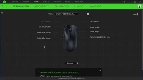 razer deathadder v3 hyperspeed synapse botones