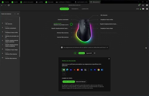 razer pro click v2 synapse botones