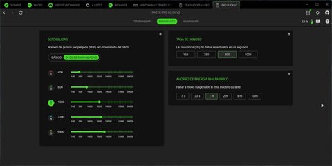 razer pro click v2 synapse rendimiento