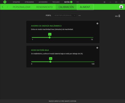 razer viper v2 pro batería