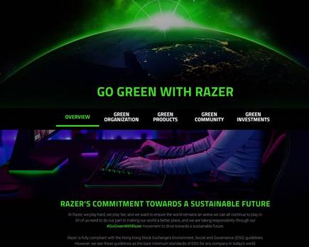 razer apuesta por un futuro verde y sostenible con el medio ambiente
