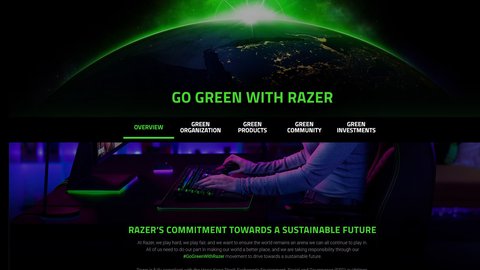 razer apuesta por un futuro verde y sostenible con el medio ambiente