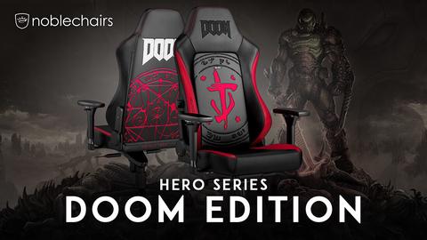 noblechairs nos trae la edición especial d o o m de sus sillas h e r o