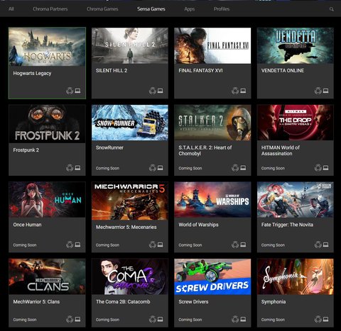 sensa hd games