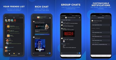 interfaz steam chat