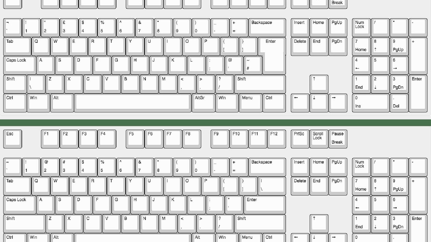 teclados iso vs ansi