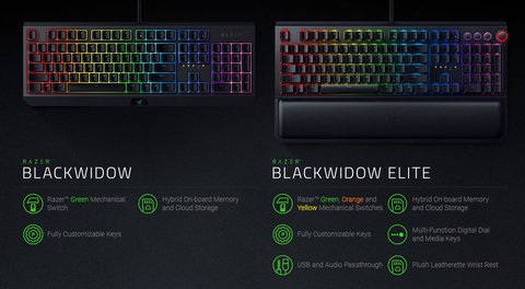 razer blackwidow 2019 vs razer blackwidow elite