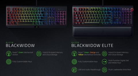 razer blackwidow 2019 vs razer blackwidow elite