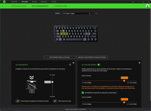 razer huntsman v3 pro mini synapse rapid