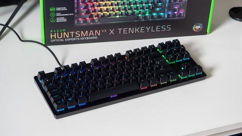 análisis del teclado razer huntsman v3 x tenkeyless con switches box (review en español)