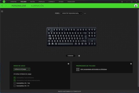 razer huntsman v3 x tenkeyless synapse config